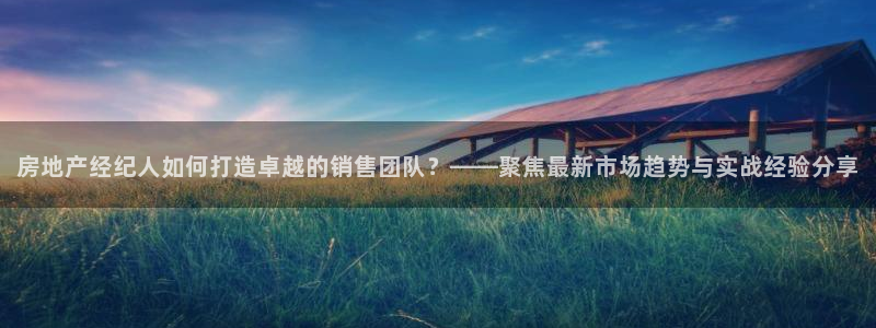 新宝5测登录：房地产经纪人如何打造卓越的销售团队？——聚焦最
