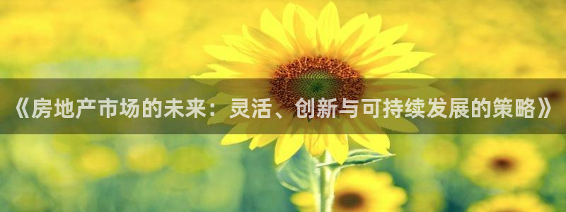 5新宝：《房地产市场的未来：灵活、创新与可持续发展的策略》
