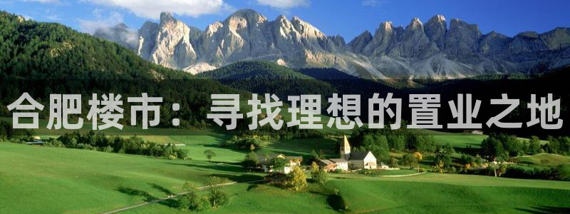 新宝5平台注册资金：合肥楼市：寻找理想的置业之地