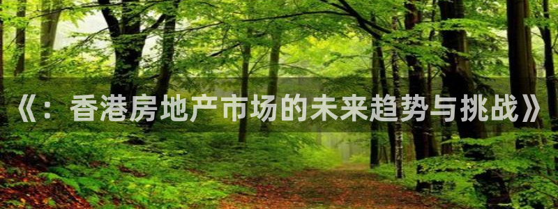 新宝奇迹GG5：《：香港房地产市场的未来趋势与挑战》