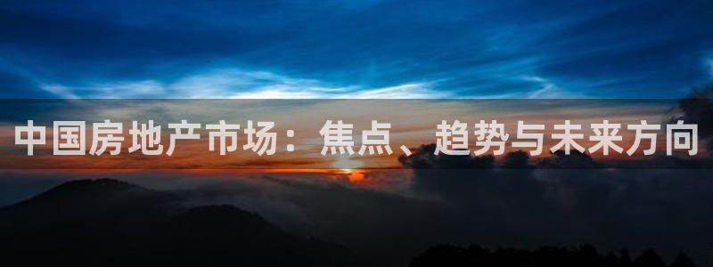 新宝5测速登录：中国房地产市场：焦点、趋势与未来方向