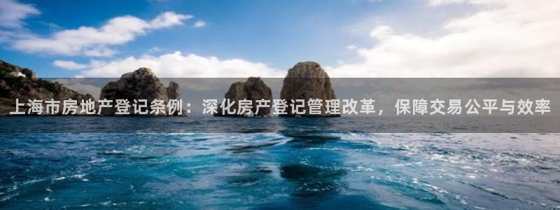 新宝5台卡：上海市房地产登记条例：深化房产登记管理改革，保障